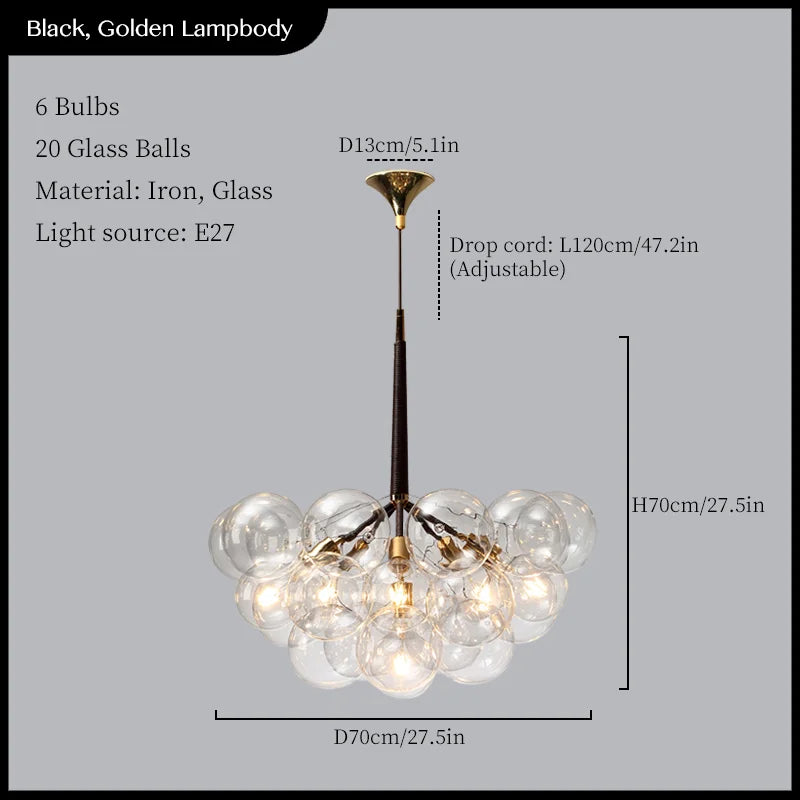 suspension moderne en verre pour décoration intérieure élégante