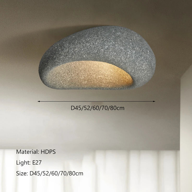 Nordic minimalist Wabi Sabi E27 Led Ceiling Light Modern Japanese Cream style bedroom ceiling light gloss decorative luminaire