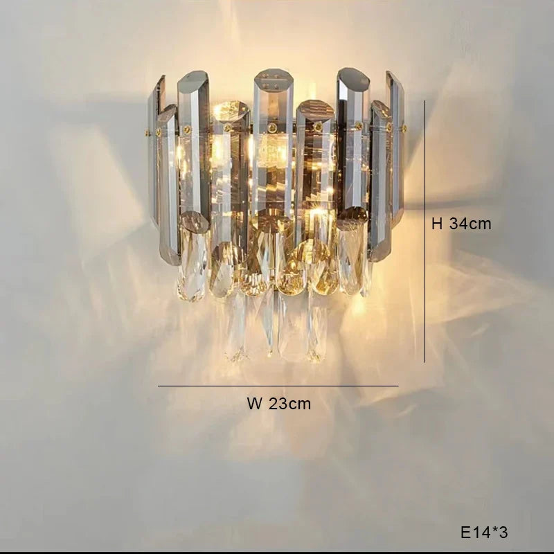 lustre led de luxe en cristal k9 à intensité variable décoration noël