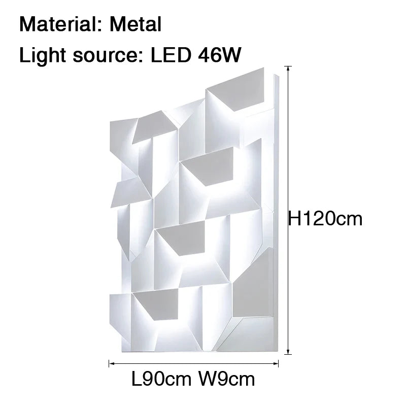 applique murale led ombres éclairage décorations d'allée art