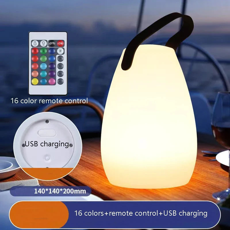 lampe de table extérieure sans fil avec télécommande intelligente