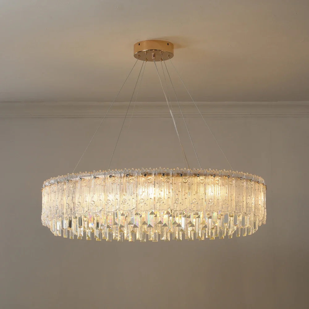 lustre moderne en cristal pour décoration haut de gamme