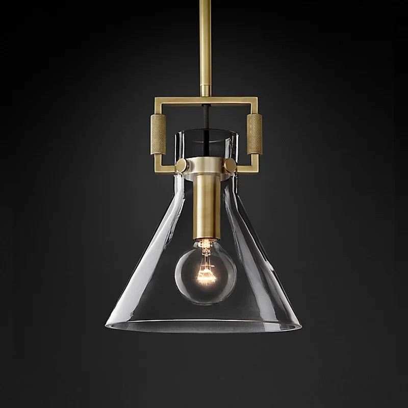 suspension en verre rétro américain style luxe décoratif