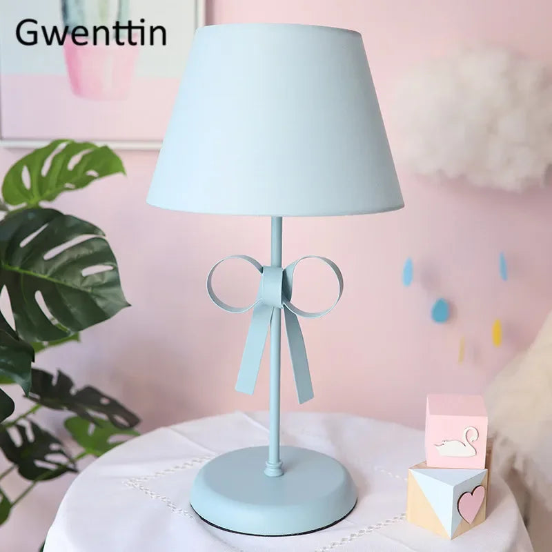 lampe de bureau moderne à nœud papillon pour chambre décorative
