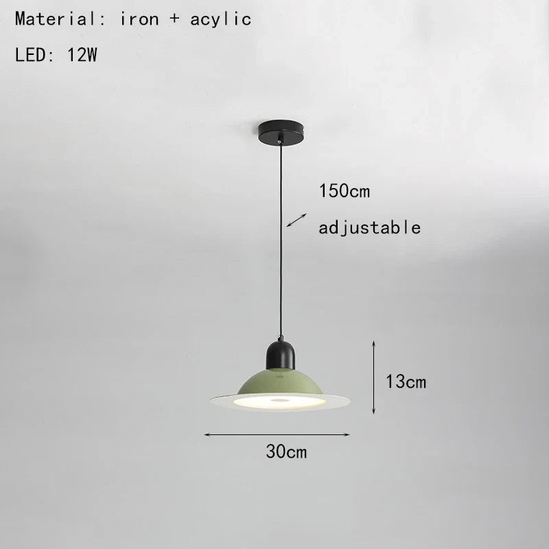 suspension led en métal avec lumière modifiable
