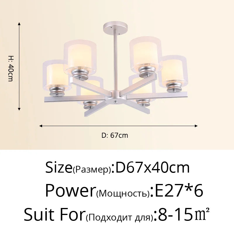Bosmos European Style Decorative LED Chandeliers For Living Rooms, Bedrooms, And Modern Simple Indoor Lighting