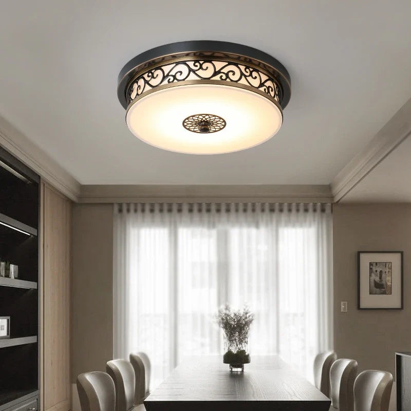 plafonniers led circulaires style rétro américain décoration moderne