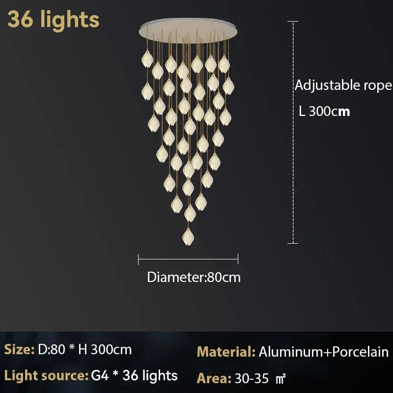 suspension magnolia pour décoration intérieure et éclairage élégant