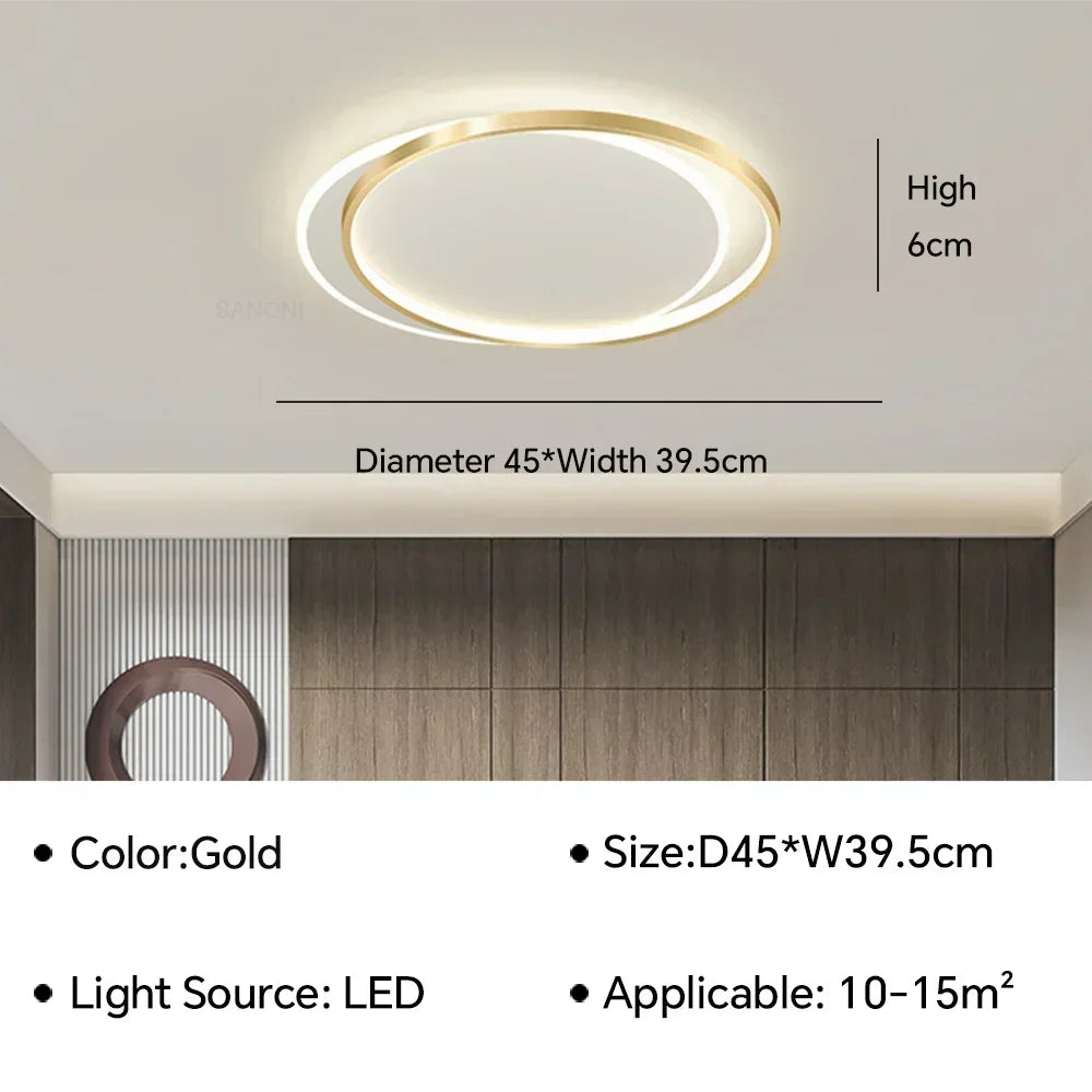 plafonnier moderne à leds pour décoration intérieure élégante