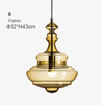 suspension industrielle vintage en verre pour éclairage artistique