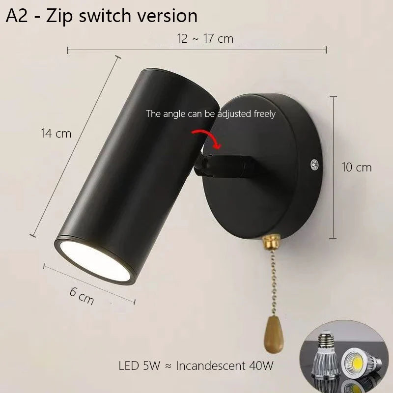 Applique murale nordique réglable led