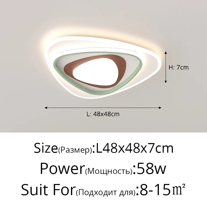 plafonnier ultra-fin en mangue française avec protection oculaire intégrale
