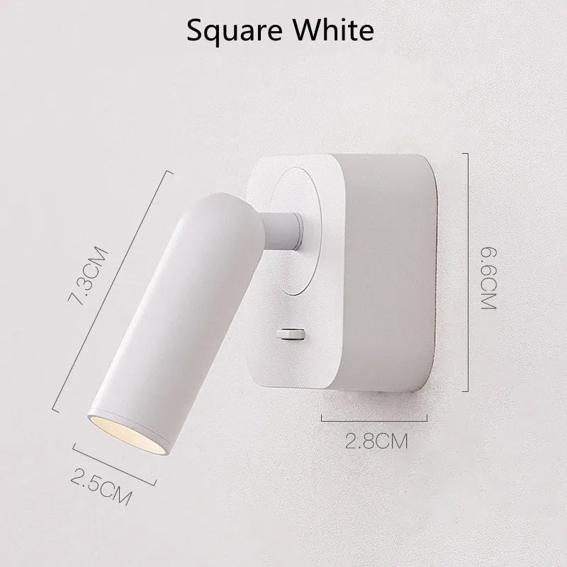 applique murale led moderne rotative pour décoration intérieure