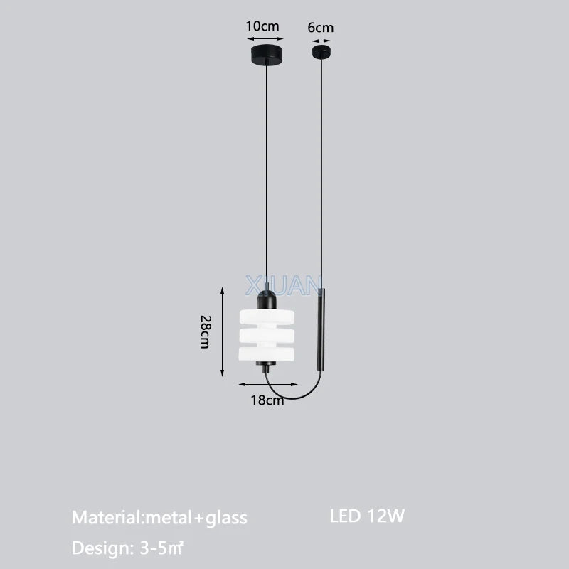 suspension design moderne led en verre câble réglable