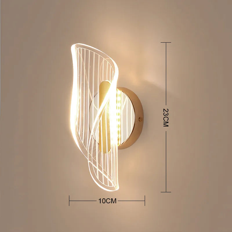 Applique murale moderne led acrylique salon intérieur chambre décoration