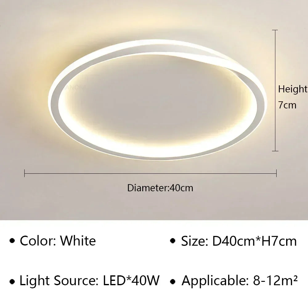 plafonnier moderne à leds pour décoration intérieure élégante