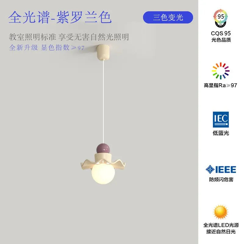 suspension led fleur style nordique pour décoration intérieure