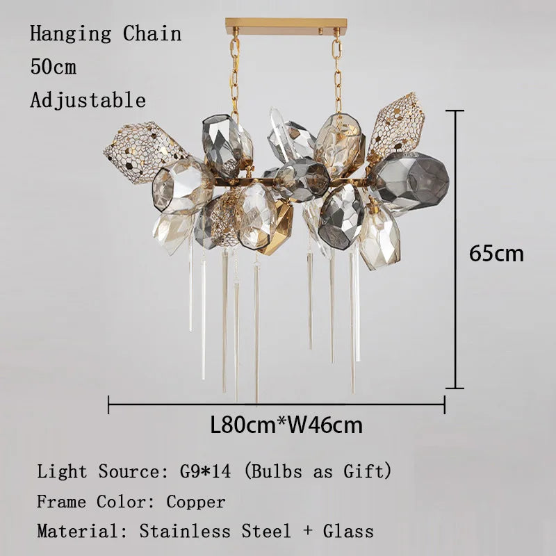 Lustre en verre post-modernes led de luxe
