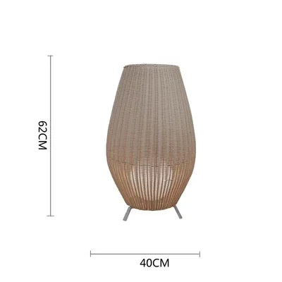 lampadaire en rotin naturel fait main pour intérieur et extérieur