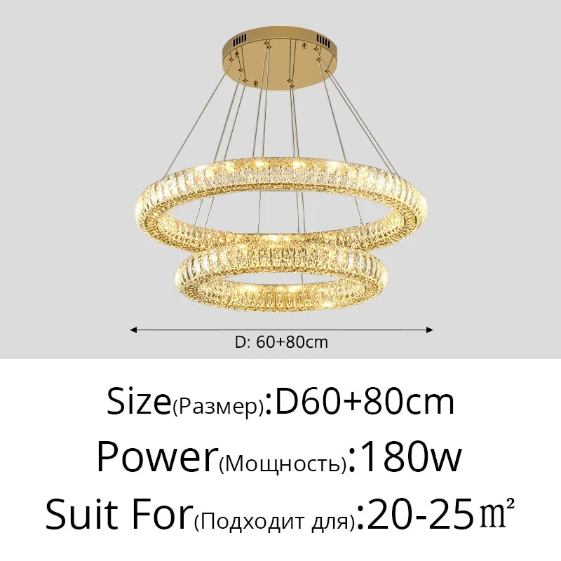 lustre en cristal moderne lumineux pour intérieur élégant