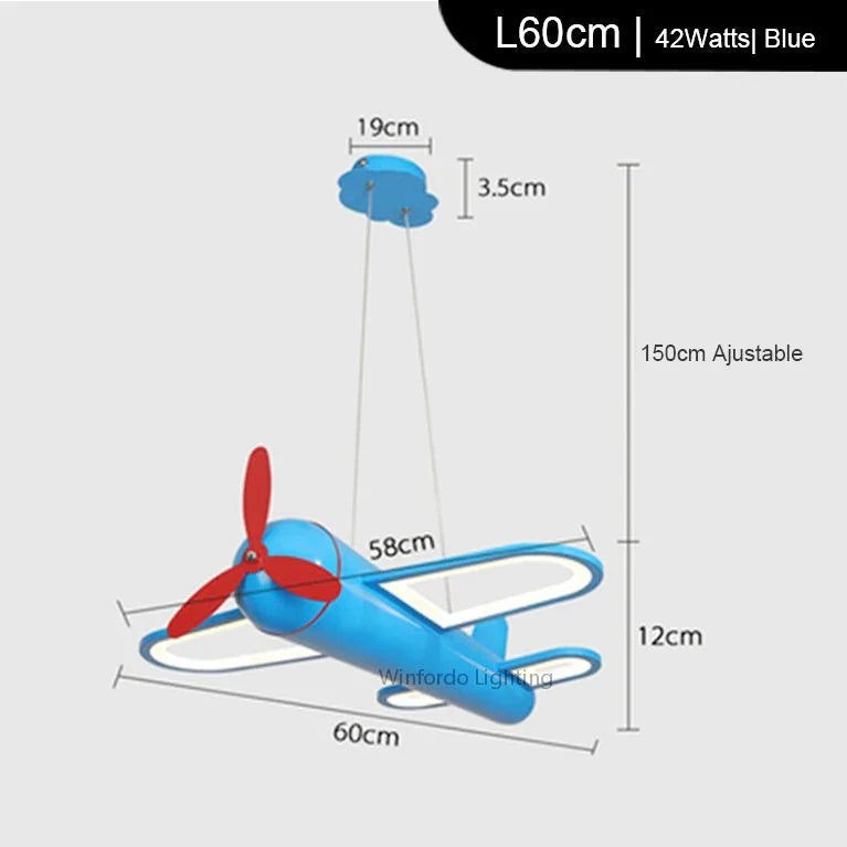 lustre led moderne en forme d'avion pour bébé garçon