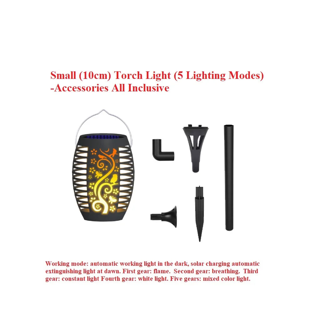 lampe solaire extérieure 96 led torche vacillante pour jardin et patio