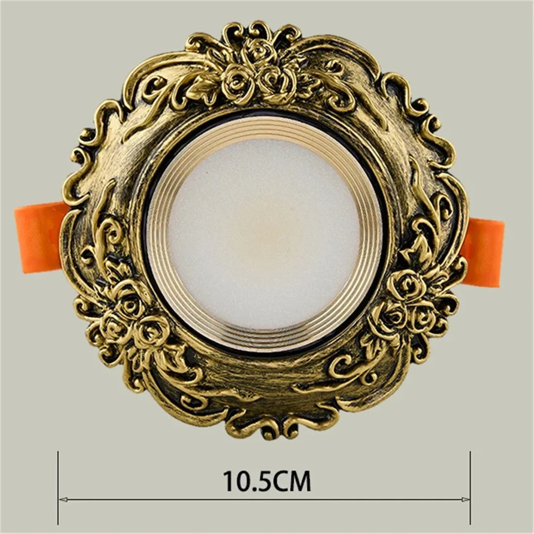 plafonnier led style industriel rétro résine bronze œil de vache intégré