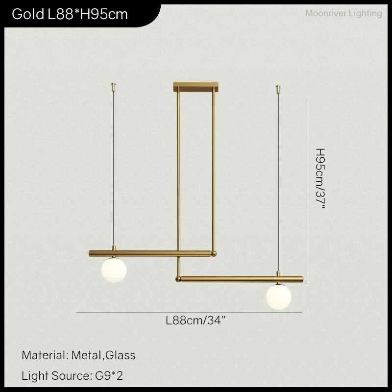 Lustre de salon minimaliste moderne