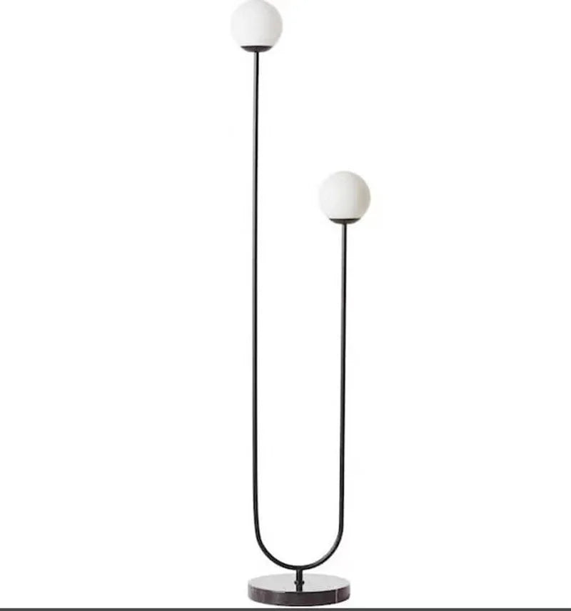 lampadaire led en verre laiteux nordique créatif vertical