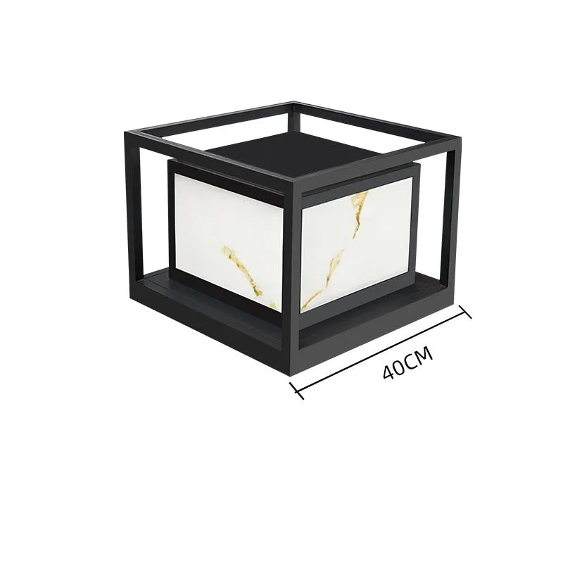 lampe LED solaire moderne pour décoration d'extérieur luxueuse