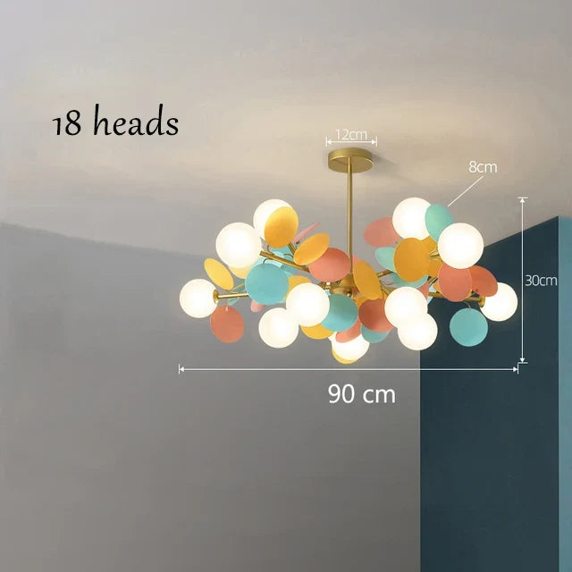 sandyha lustre moderne en verre coloré design créatif pour hôtel