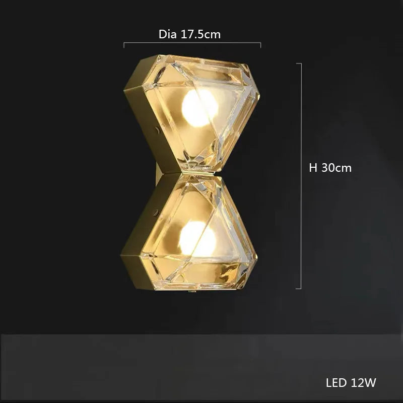 led décorative en cuivre avec suspension réglable pour salon