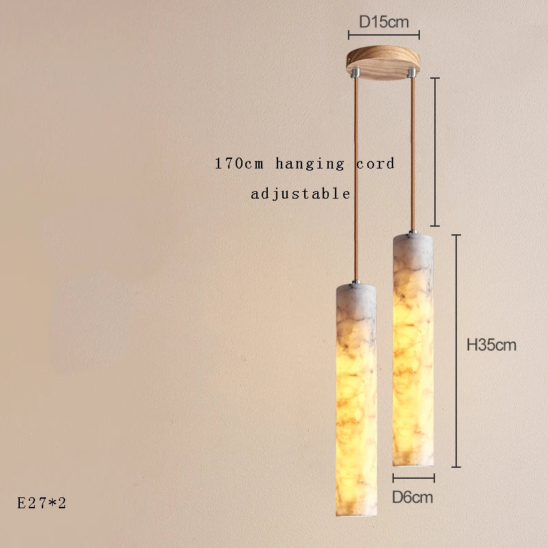 suspension LED en marbre design moderne de luxe
