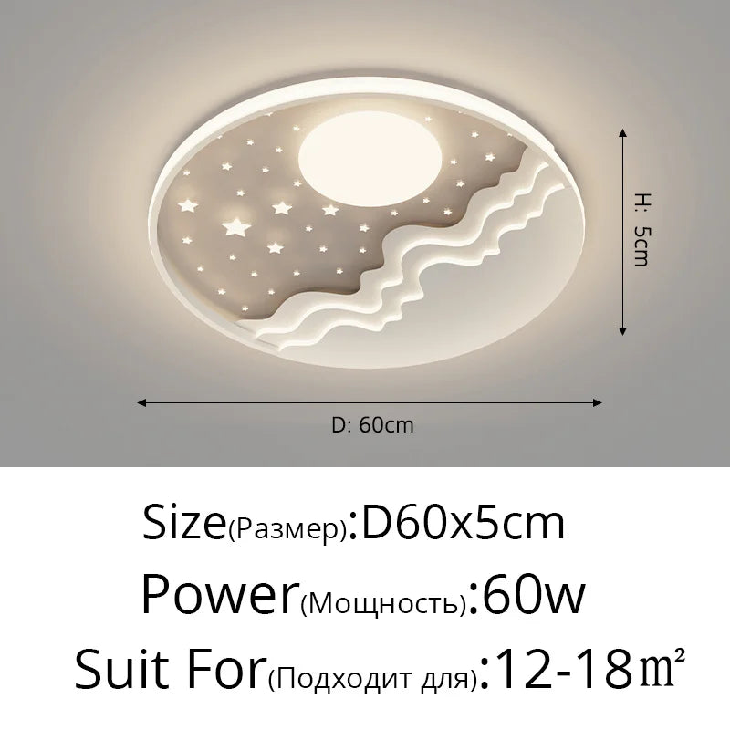Modern Circular LED Chandelier Installed On The Ceiling, Interior Bedroom, Living Room Decorative Light, Creative Lighting