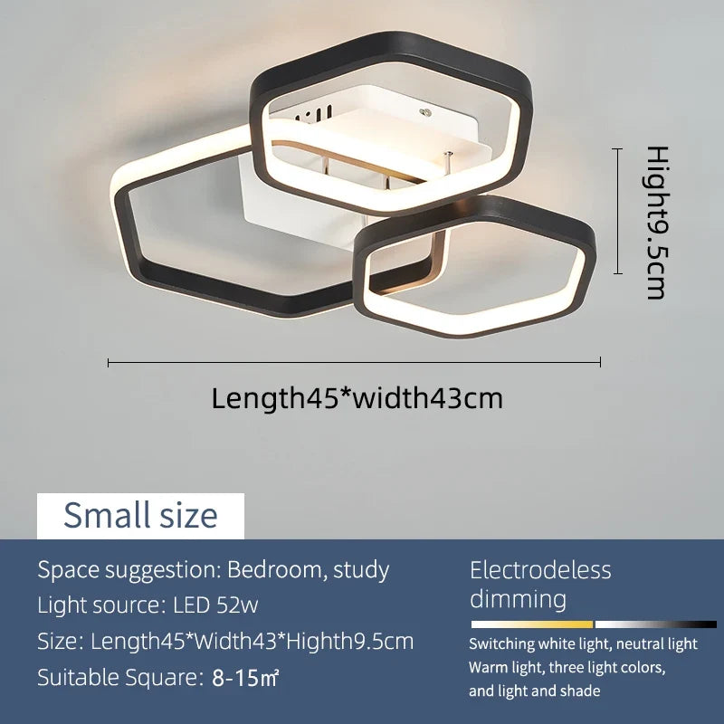 Modern Led Chandelier For Living Rooms, Bedrooms, Children's Rooms, Home Chandeliers, Working Together With Smart Home