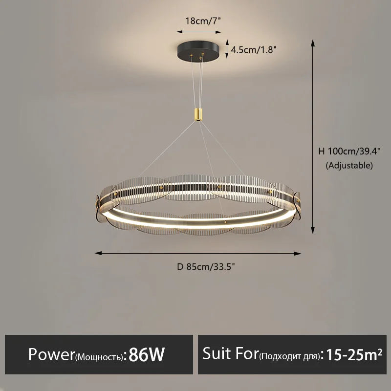 lustre moderne design pour salon et restaurant suspension