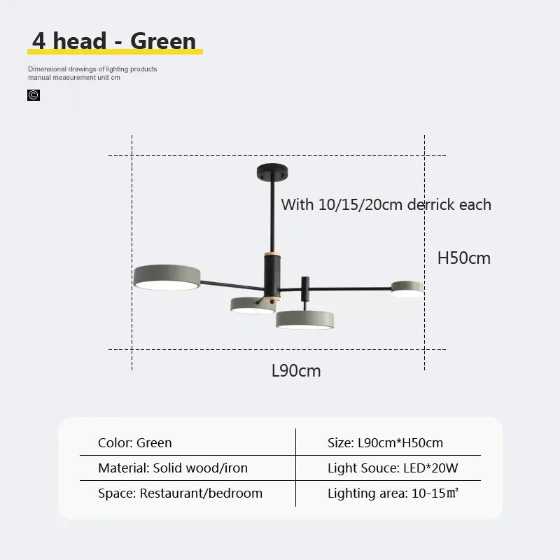 lustre à led nordique pour décoration intérieure moderne