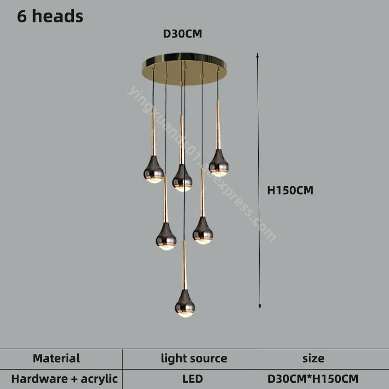 lustre moderne design luxe pour villa duplex
