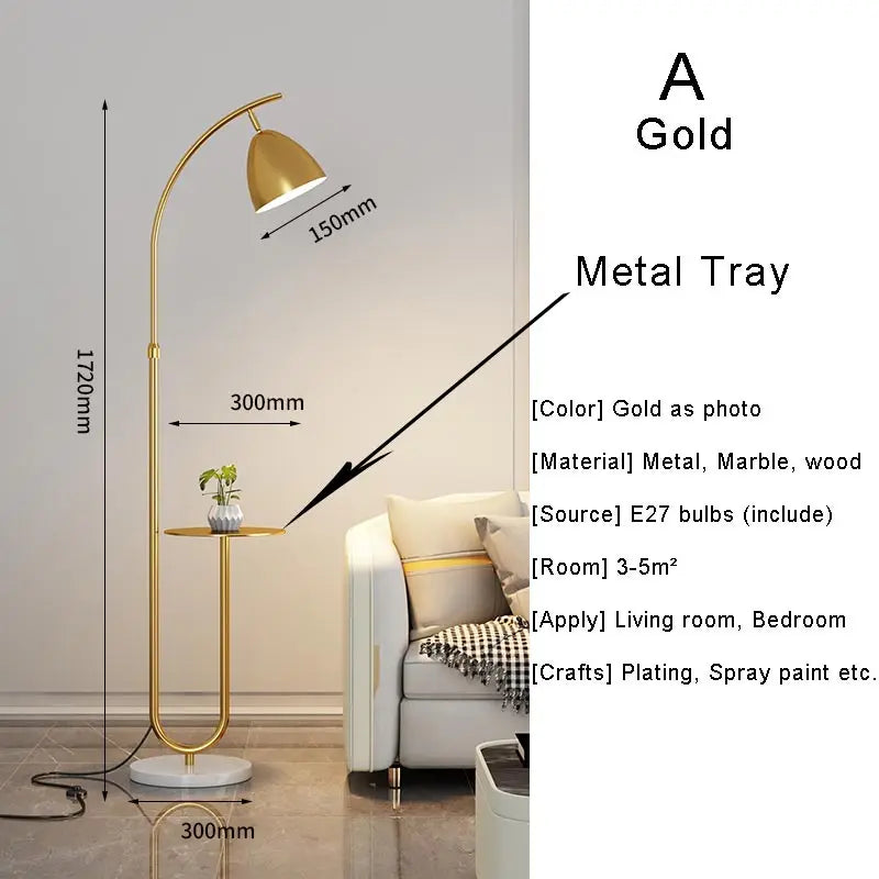 lampadaire nordique à led abat-jour en tissu pour décoration intérieure
