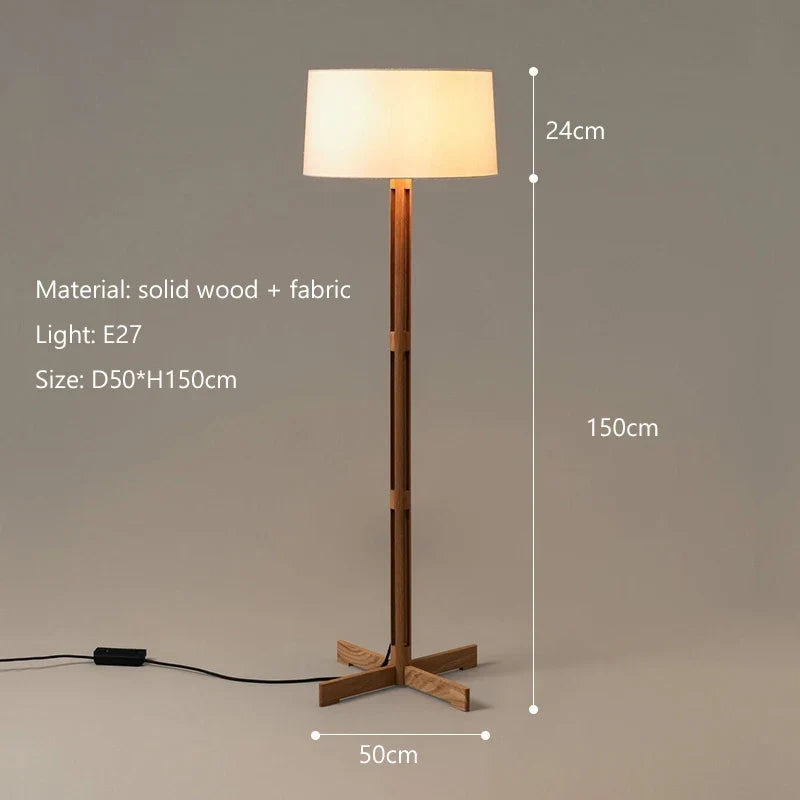 lampadaire rétro en bois pour décoration japonaise intérieur