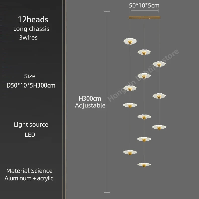 lustre moderne à led pour espaces intérieurs élégants et contemporains