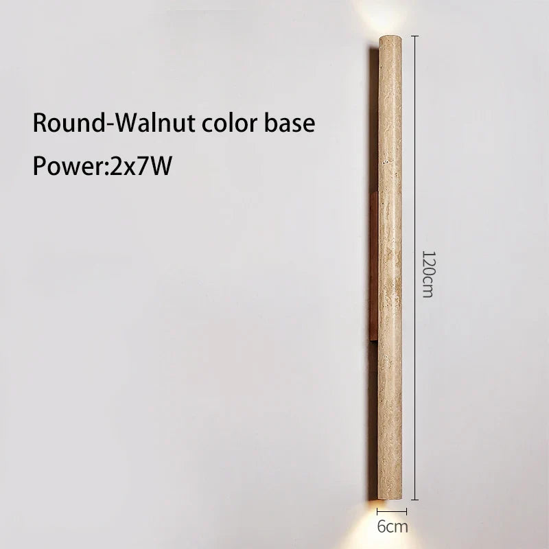 Applique murale longue Led en pierre