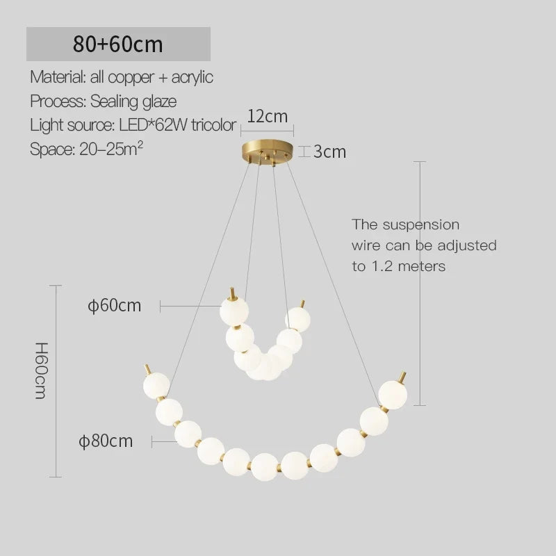 lustre français moderne en cuivre design bar lumière mode duplex simple