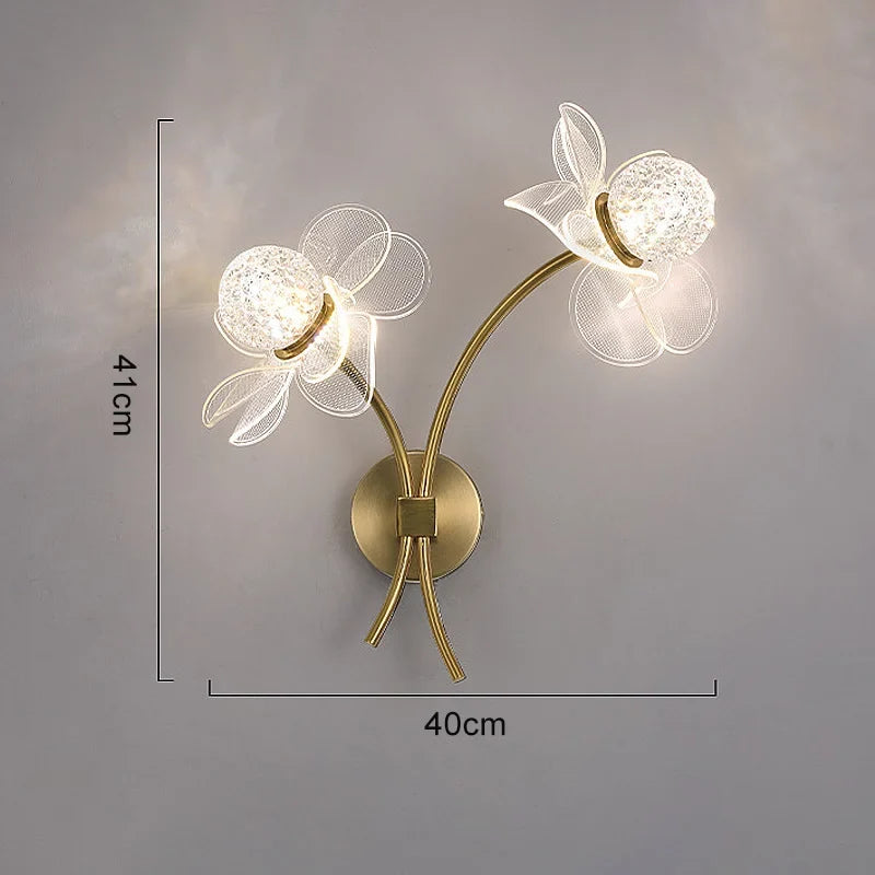 Modern Led personalized decoration lotus leaf garden wall lamp, bedside bedroom, living room, staircase, corridor, kitchen backg
