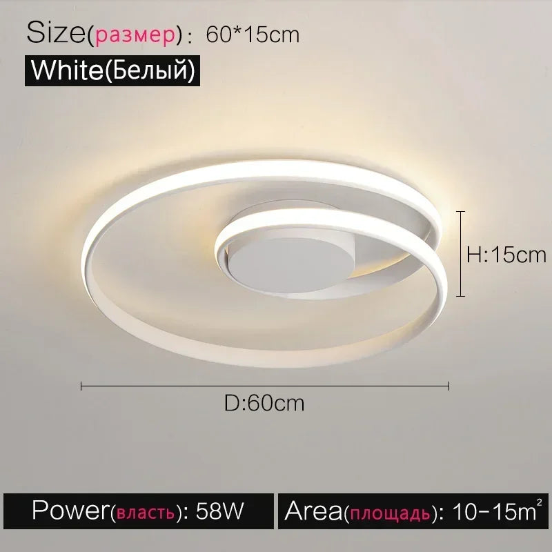 plafonnier moderne en aluminium led créatif nordique