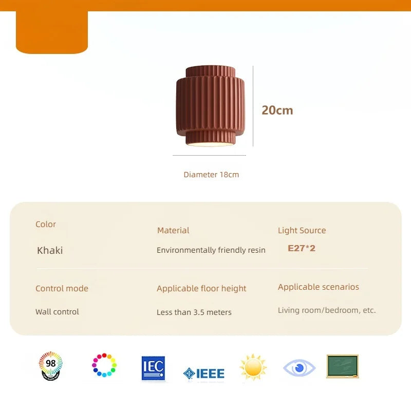 applique murale led décorative en résine pour éclairage intérieur