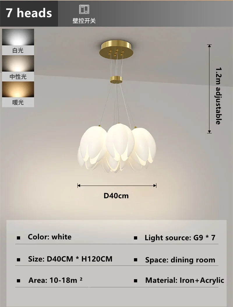 suspension moderne design intérieur en led pour décoration élégante
