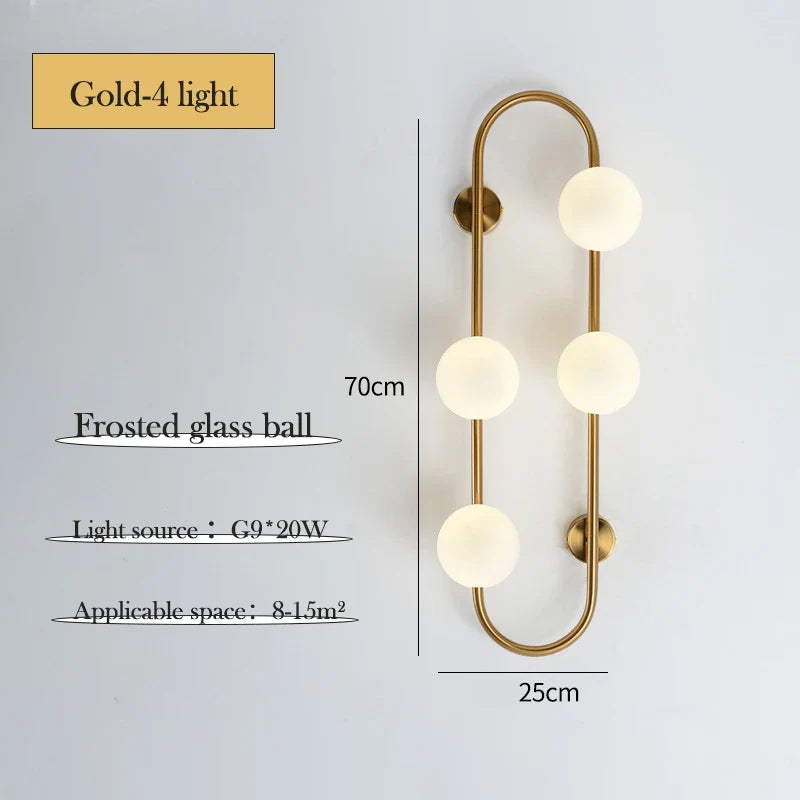 applique murale led en verre blanc laiteux pour décoration intérieure