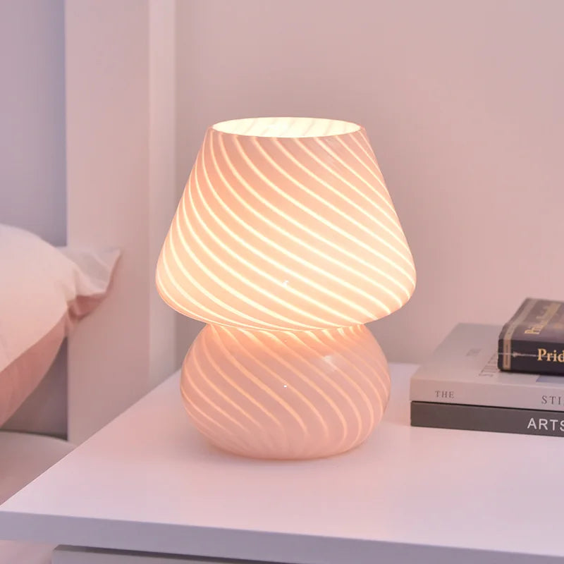 Lampe de bureau LED en verre