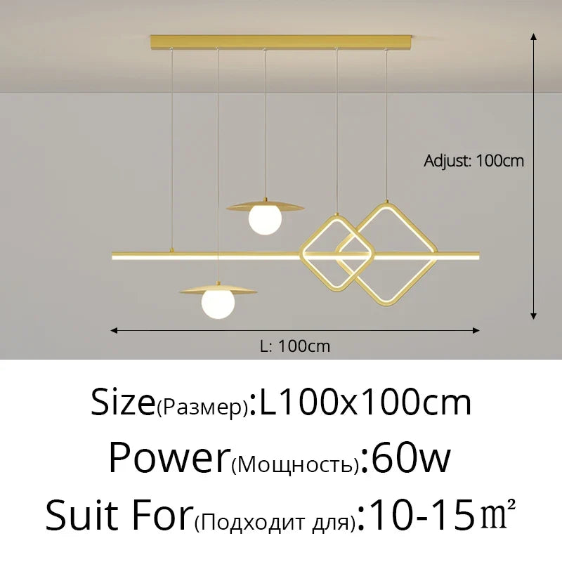 lustre nordique géométrique créatif pour restaurants et bars